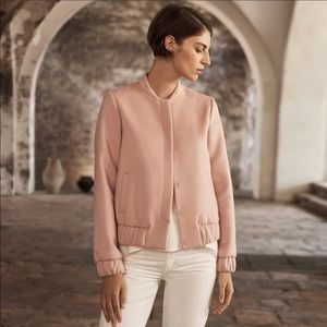 Cuyana Millenail Italian Pink Bomber Jacket